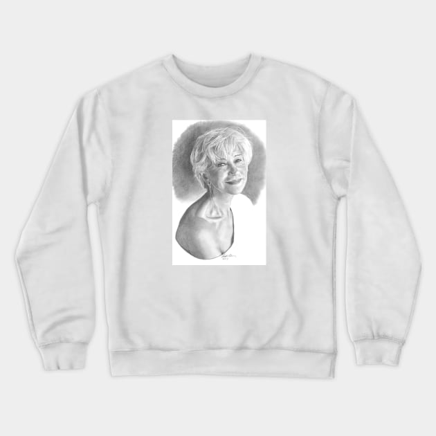 HELEN MIRREN illustration Crewneck Sweatshirt by allthumbs